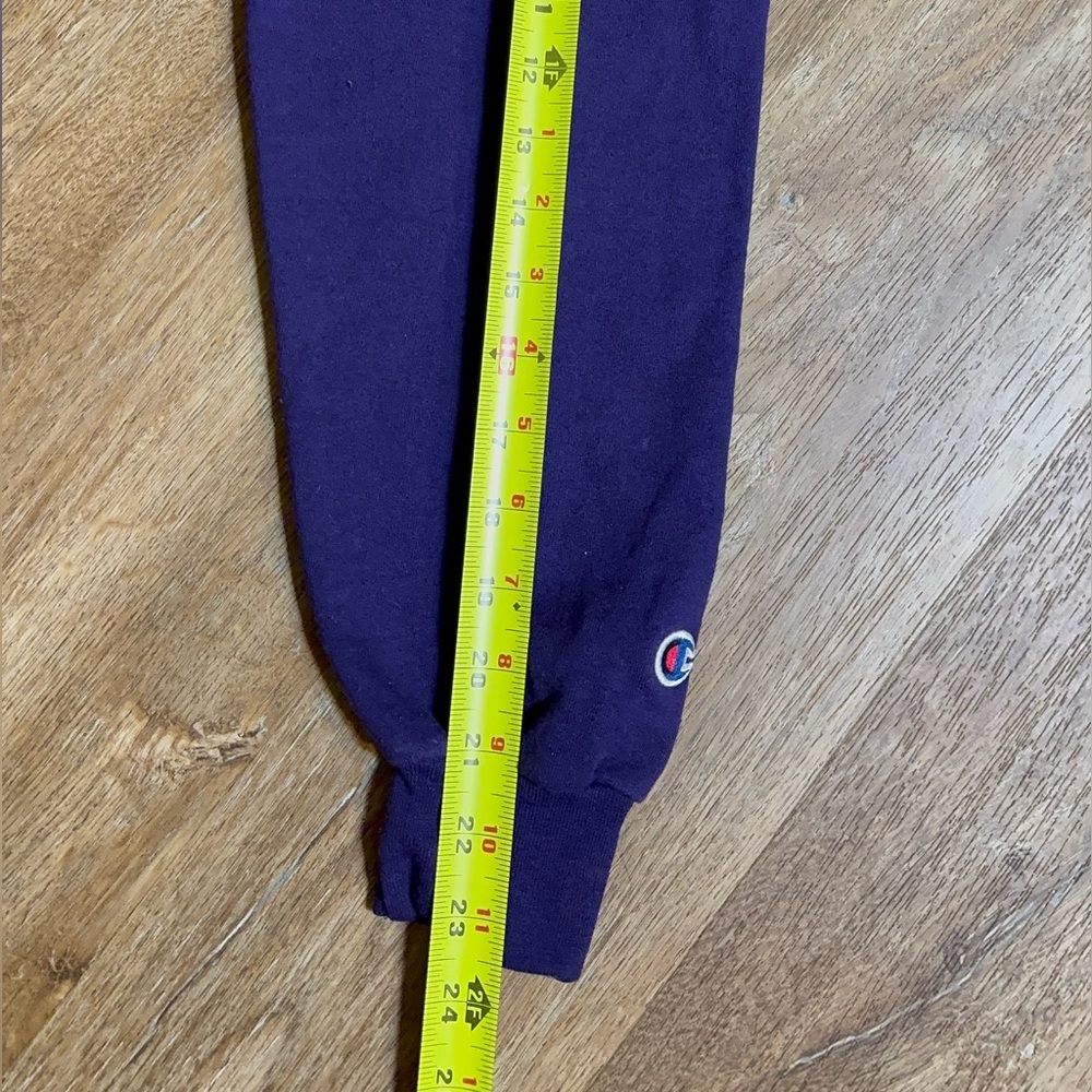 Champion Eco Fleece purple East Carolina cross stitch crew neck sweatshirt M - Picture 7 of 9